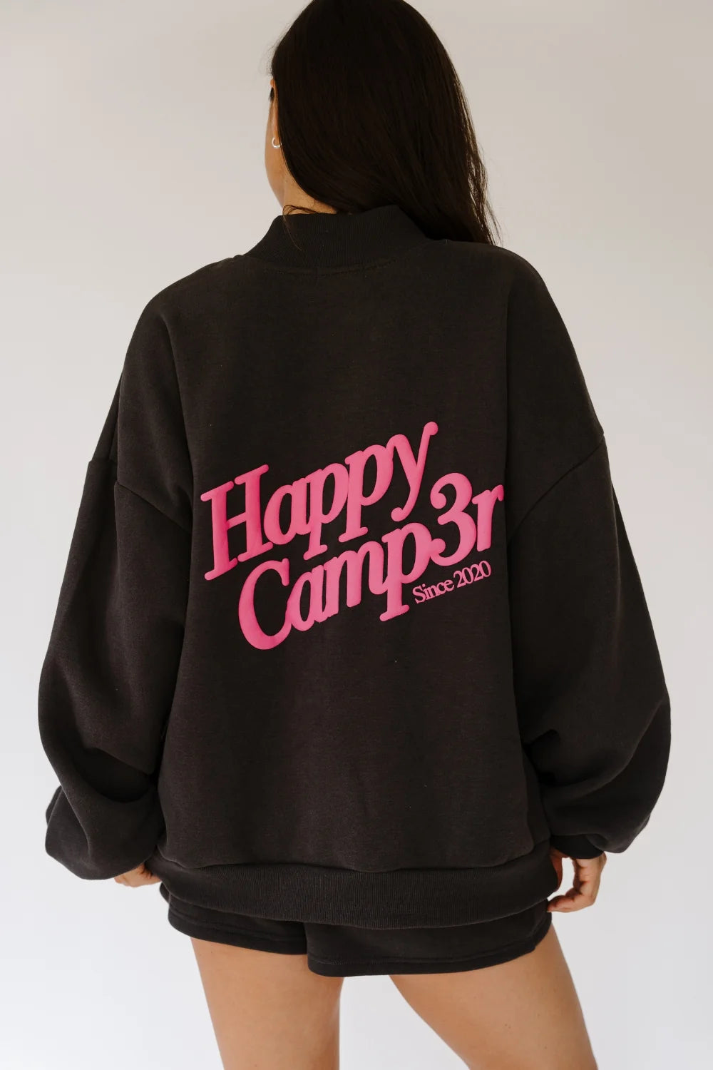 Happy Camp3r Puff Series Slate Gray Mockneck