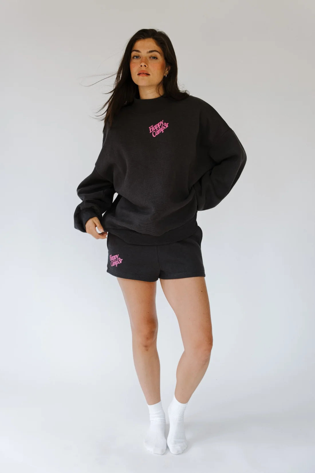 Happy Camp3r Puff Series Slate Gray Mockneck