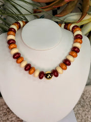 Autumn Harvest Beaded Statement Necklace