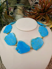 Natural Stone Statement Necklace