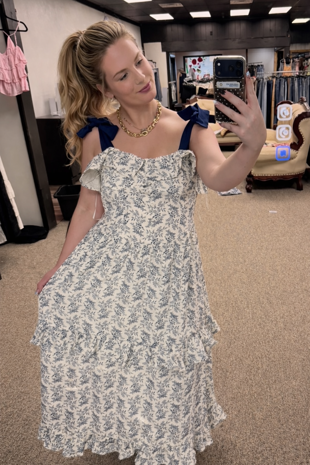 Betsy blue floral dress