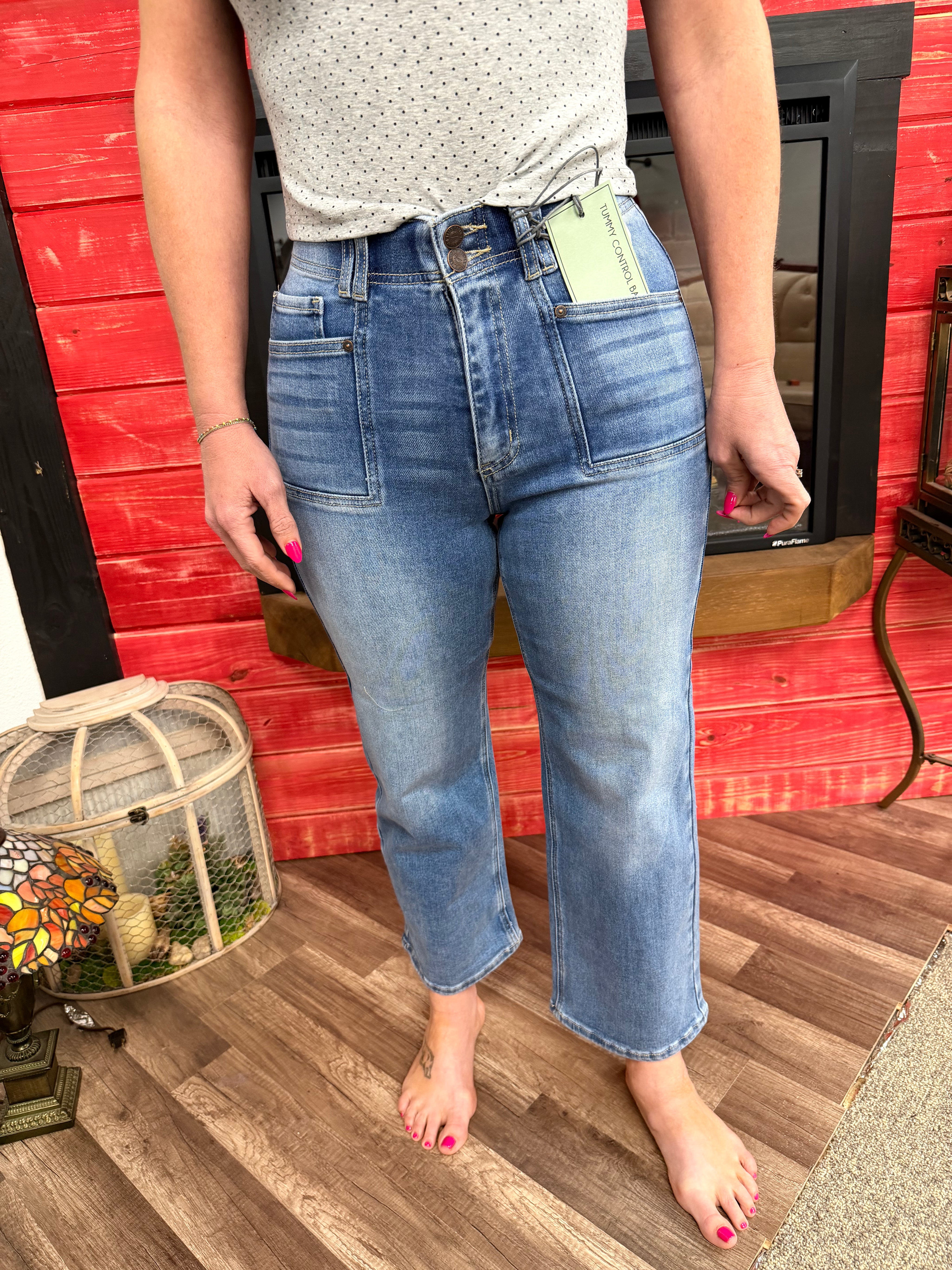 Saige cropped straight leg