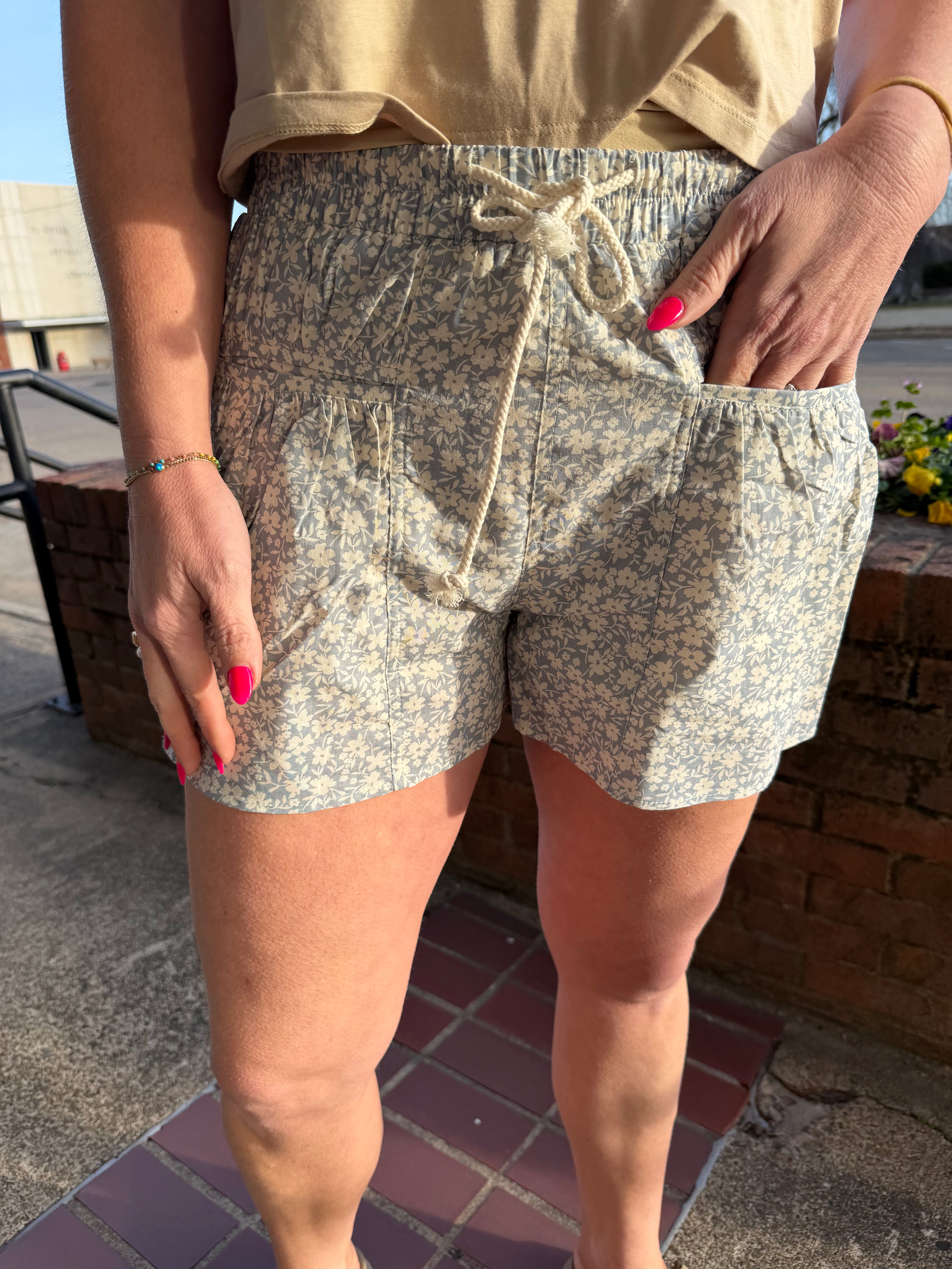 The Meadow Day Drawstring Shorts