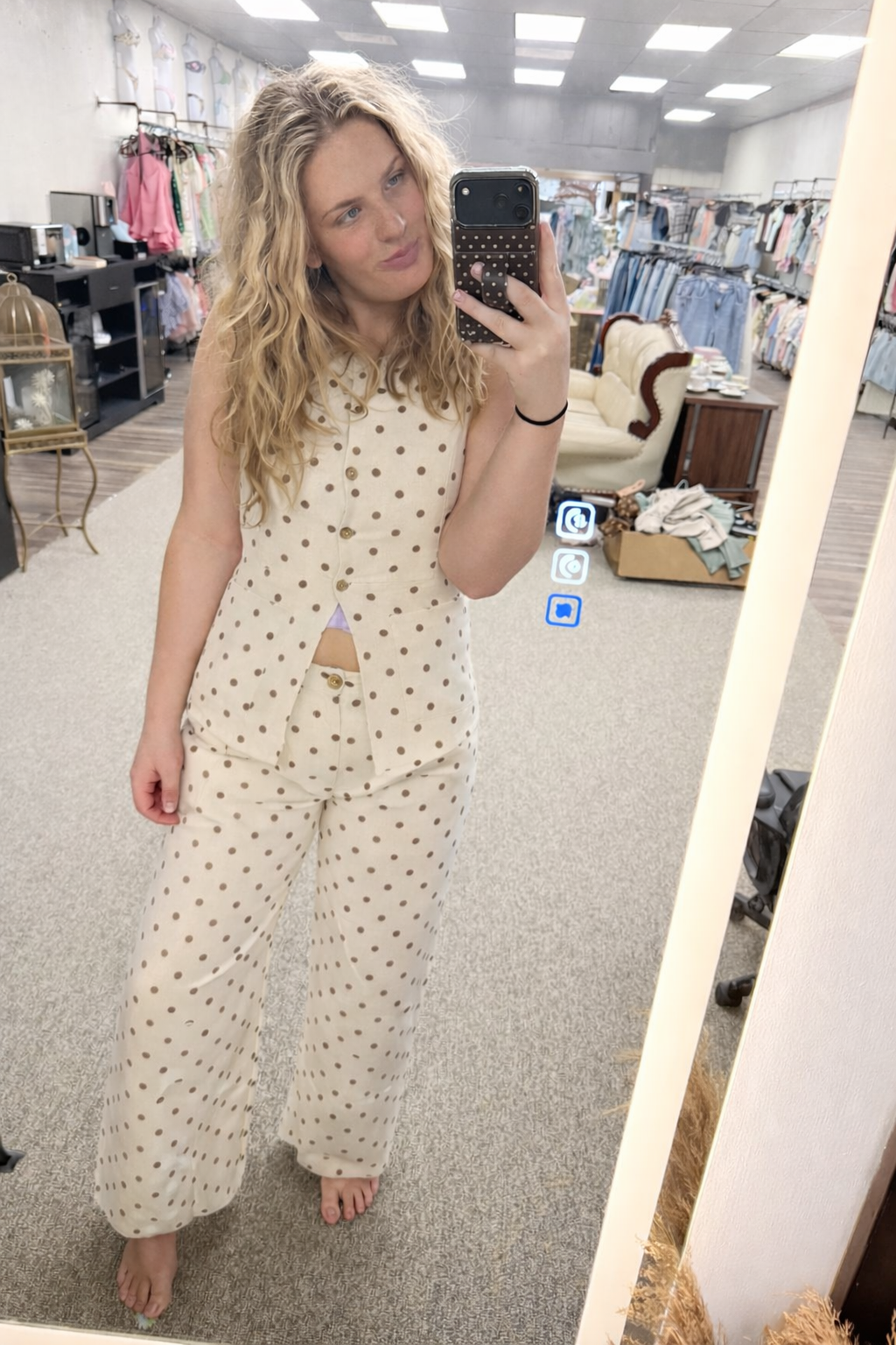 Sweet Spot Polka Dot Vest & Pant Set