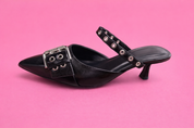 Luxe Studded Kitten Heel Slides