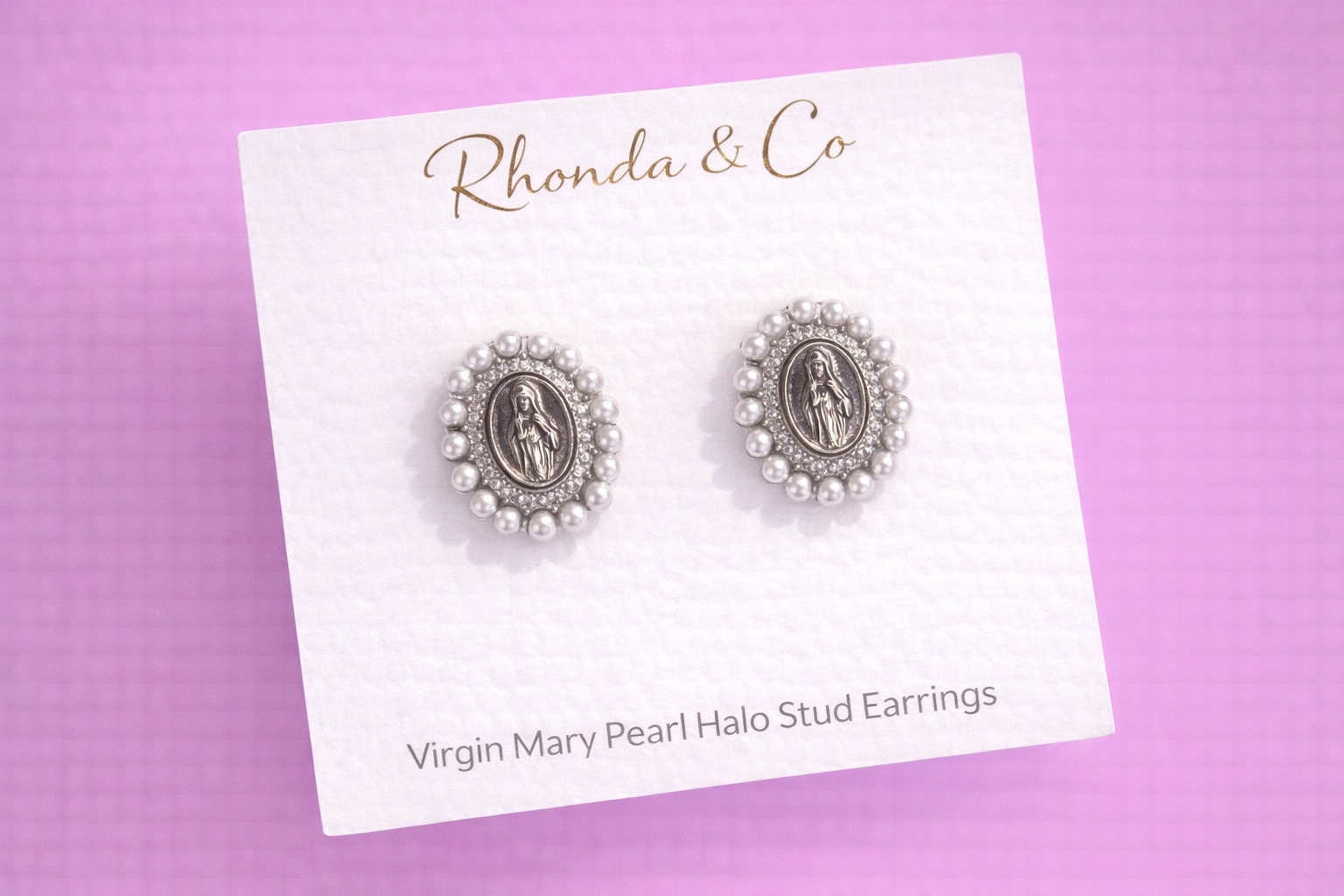 Heavenly Pearl Halo Stud Earrings