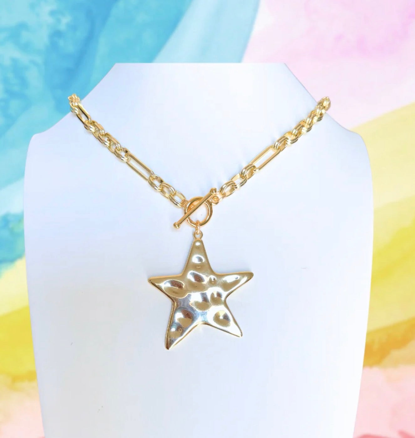 Golden Star Necklace – Gold Filled Statement Chain