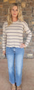 Mocha /Navy ribbed sweater