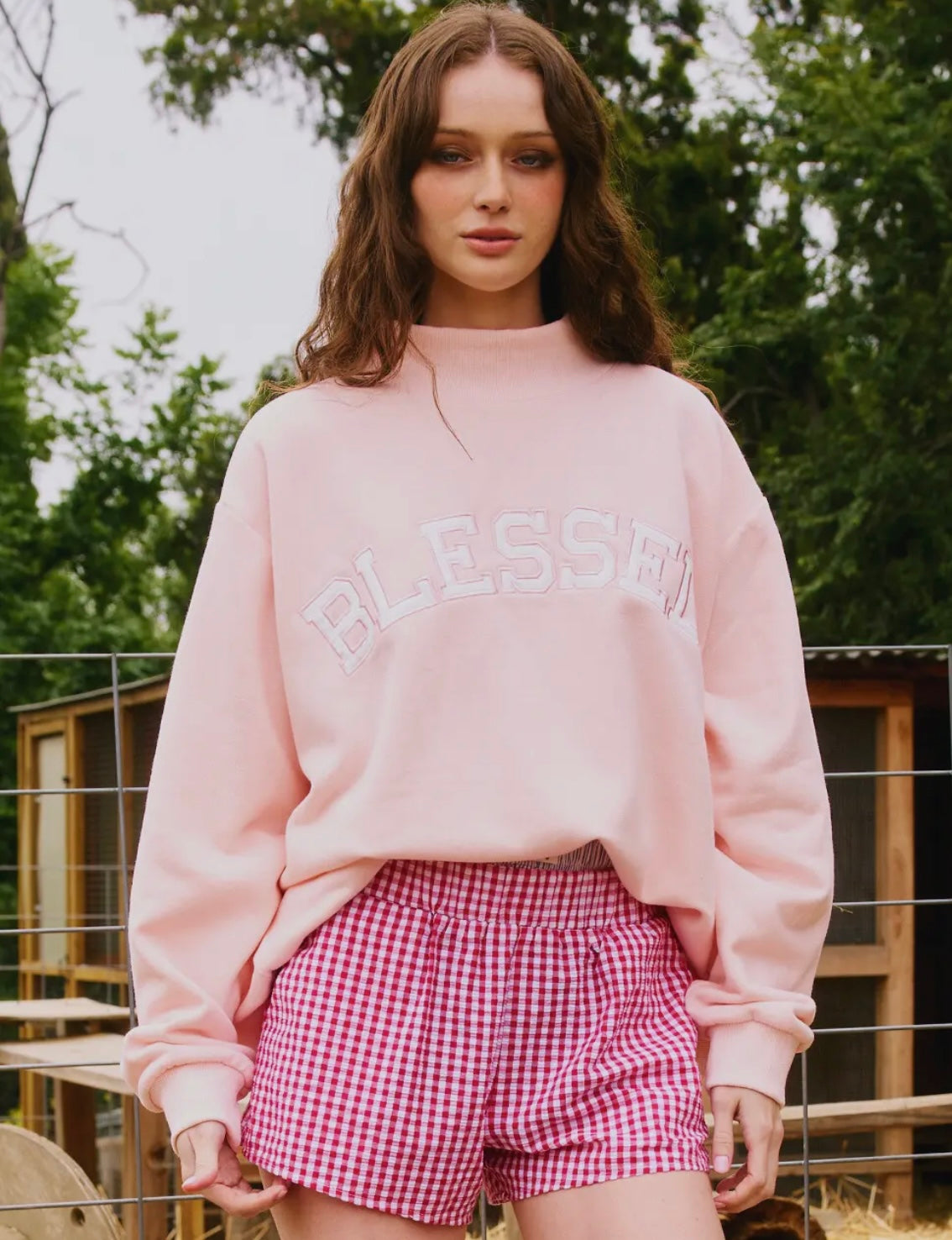 Blessed mock neck