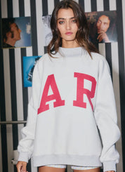 Arkansas reversible mock neck sweatshirt