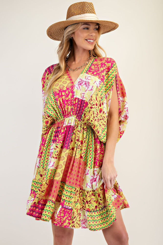 Patchwork Gauze Dress