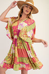 Patchwork Gauze Dress