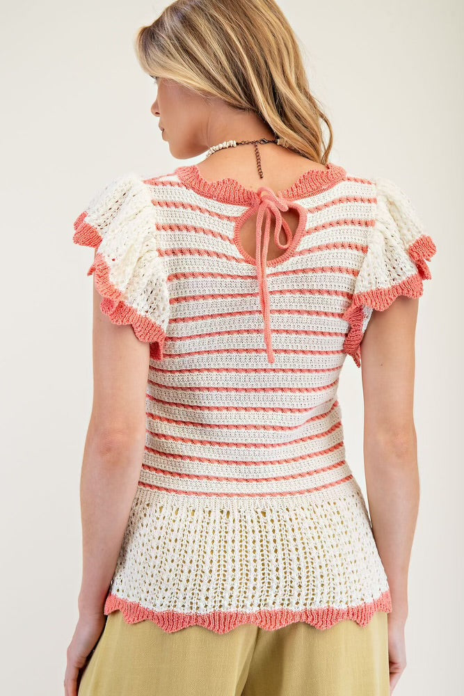 Corral knit sweater top