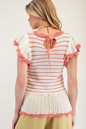 Corral knit sweater top