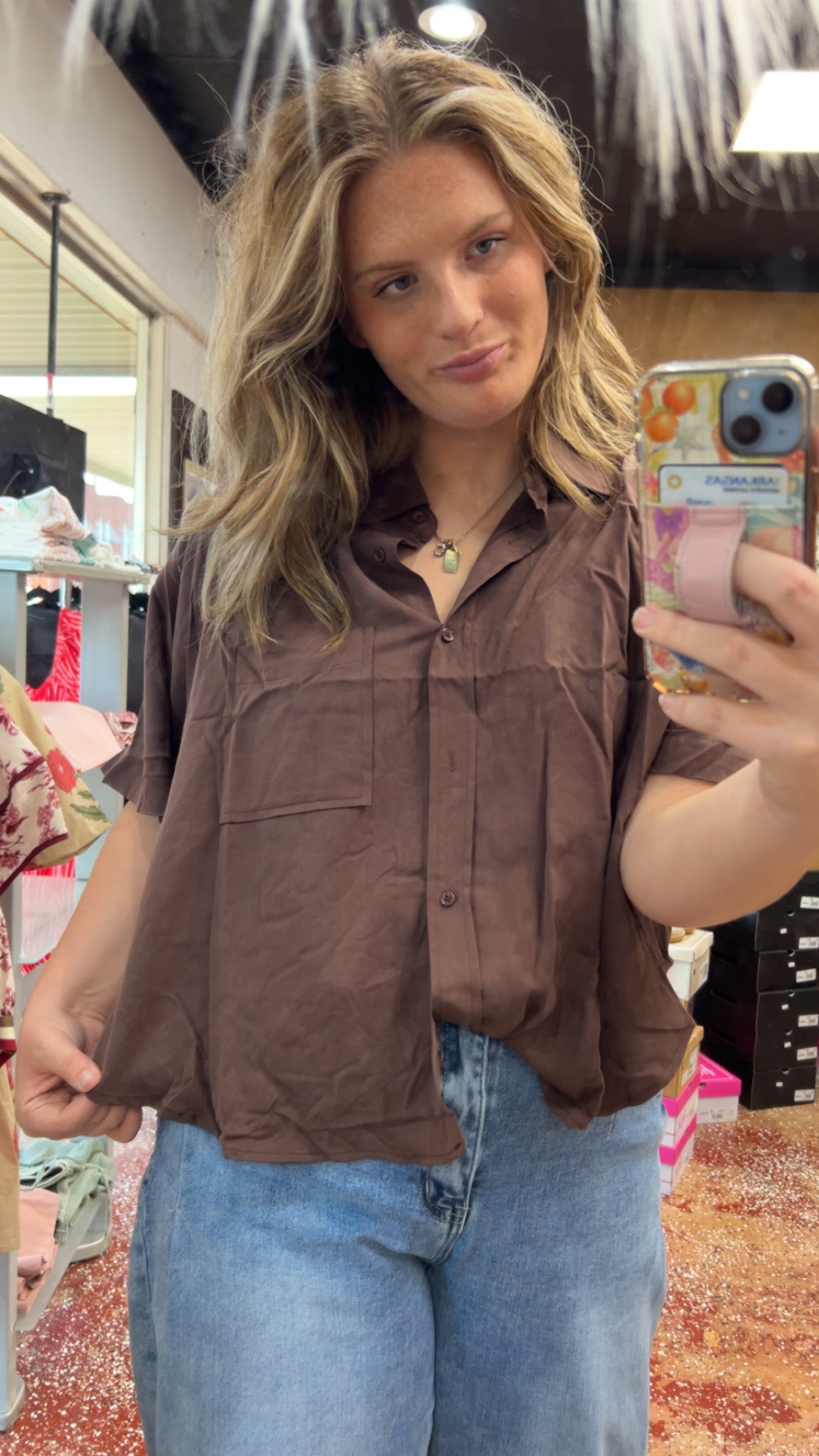 Chocolate brown top