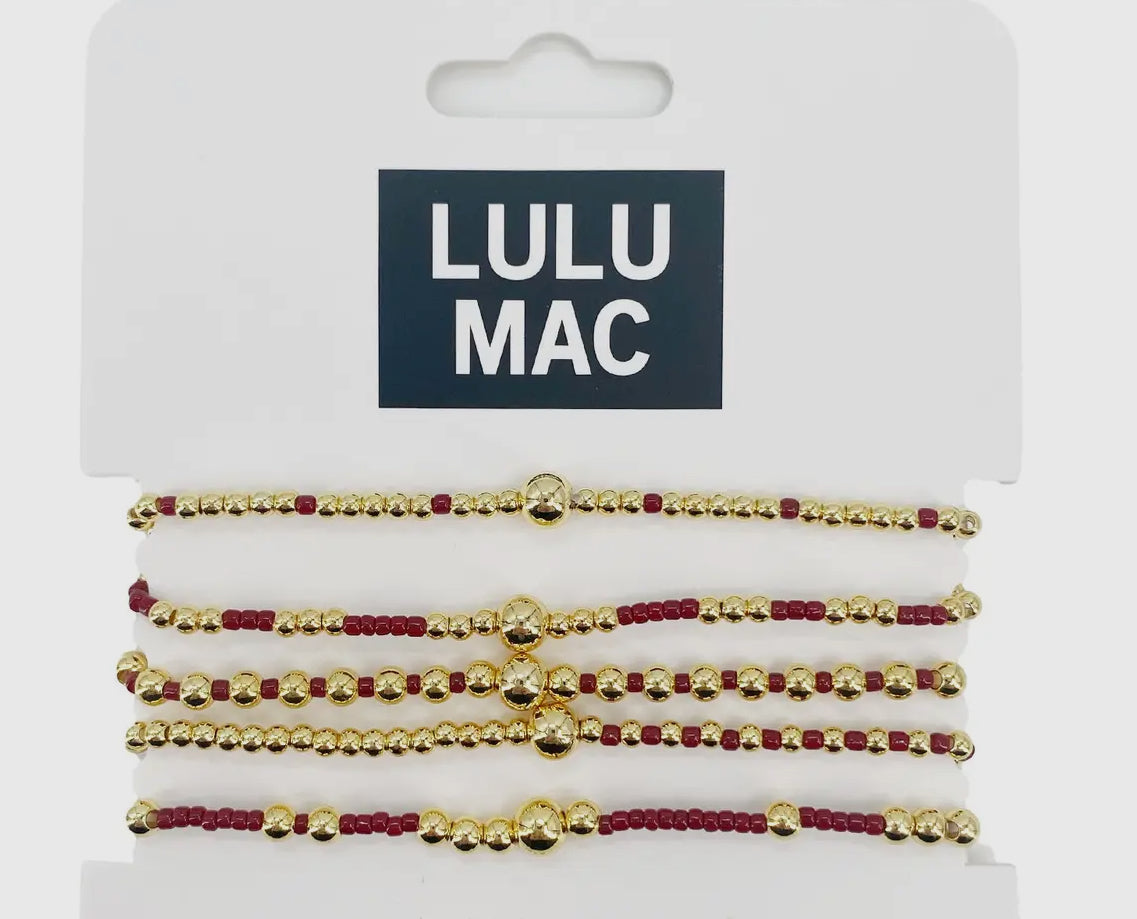 Lulu Mac colorful bracelet stack