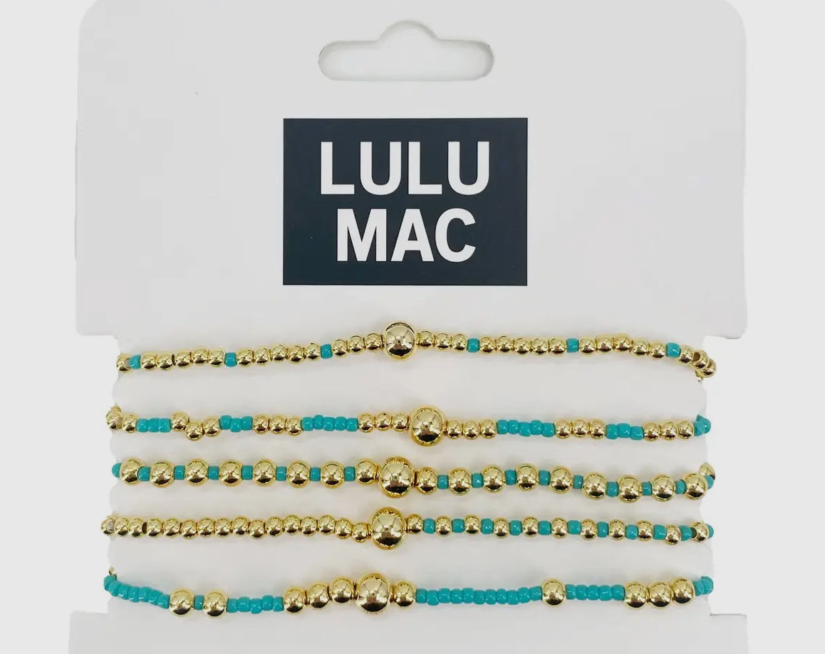 Lulu Mac colorful bracelet stack