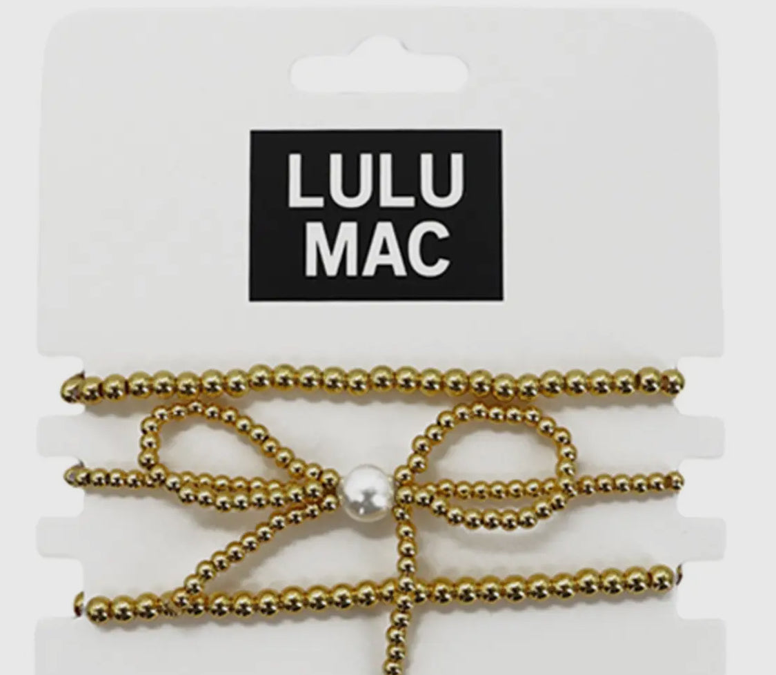 Lulu Mac bow bracelet stack