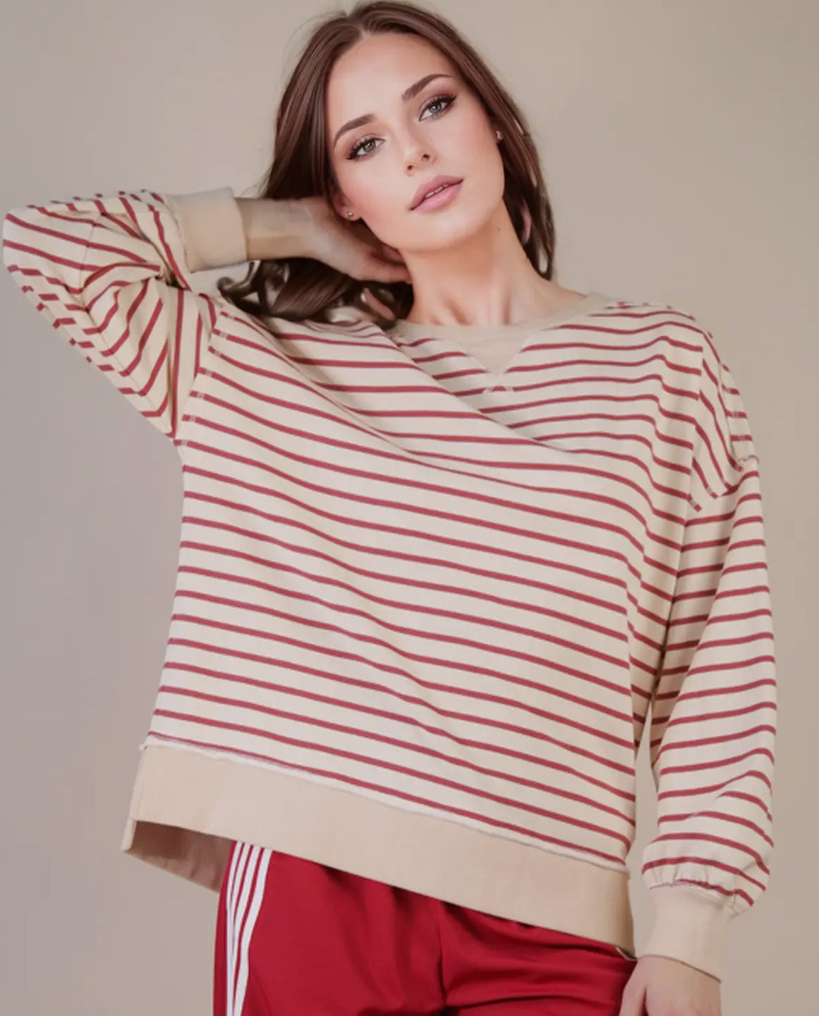 Brick & tan sweatshirt
