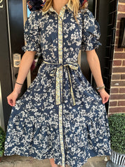 Meadow tapestry midi dress