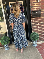 Meadow tapestry midi dress