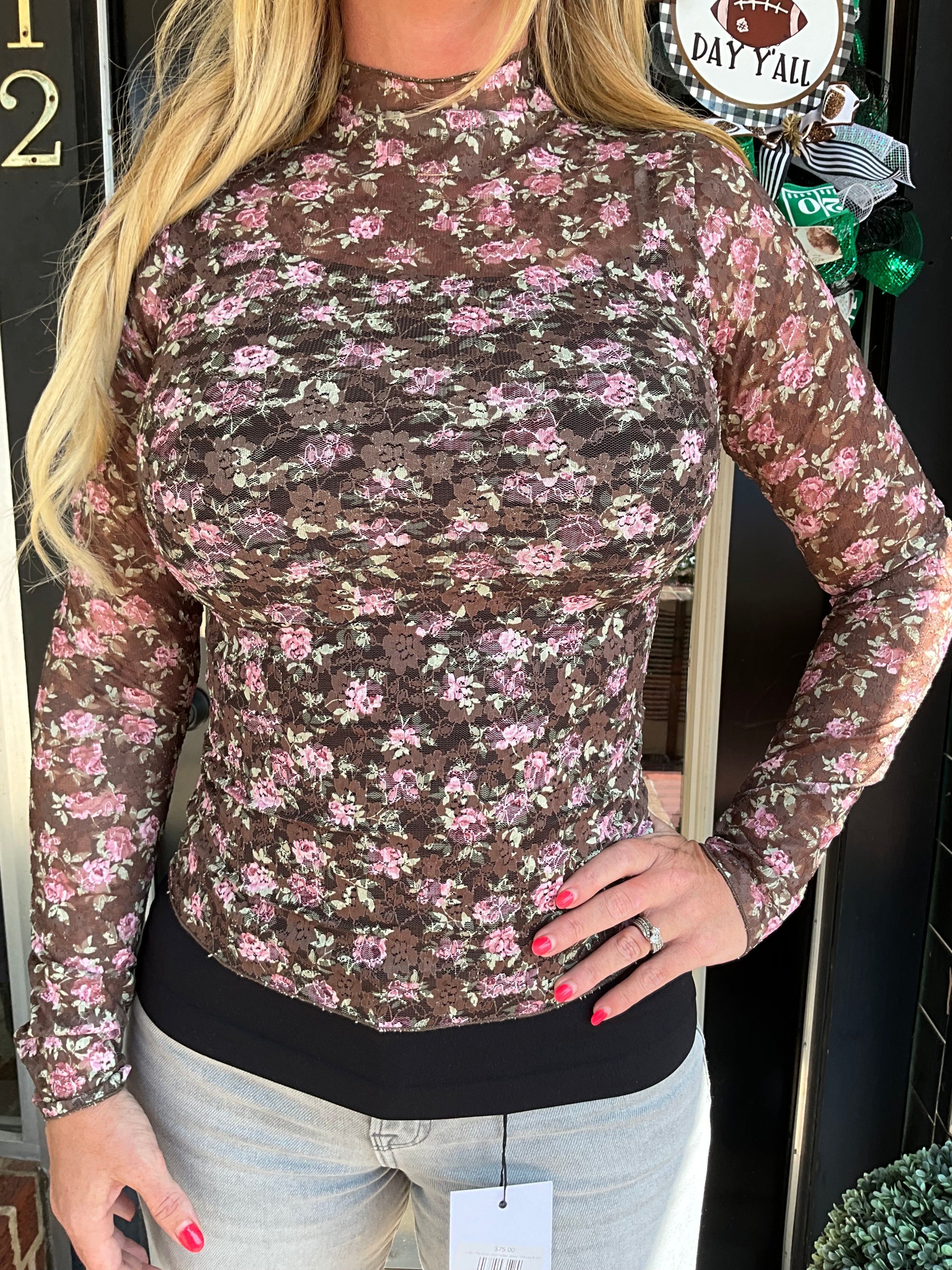 The Fleur mesh top