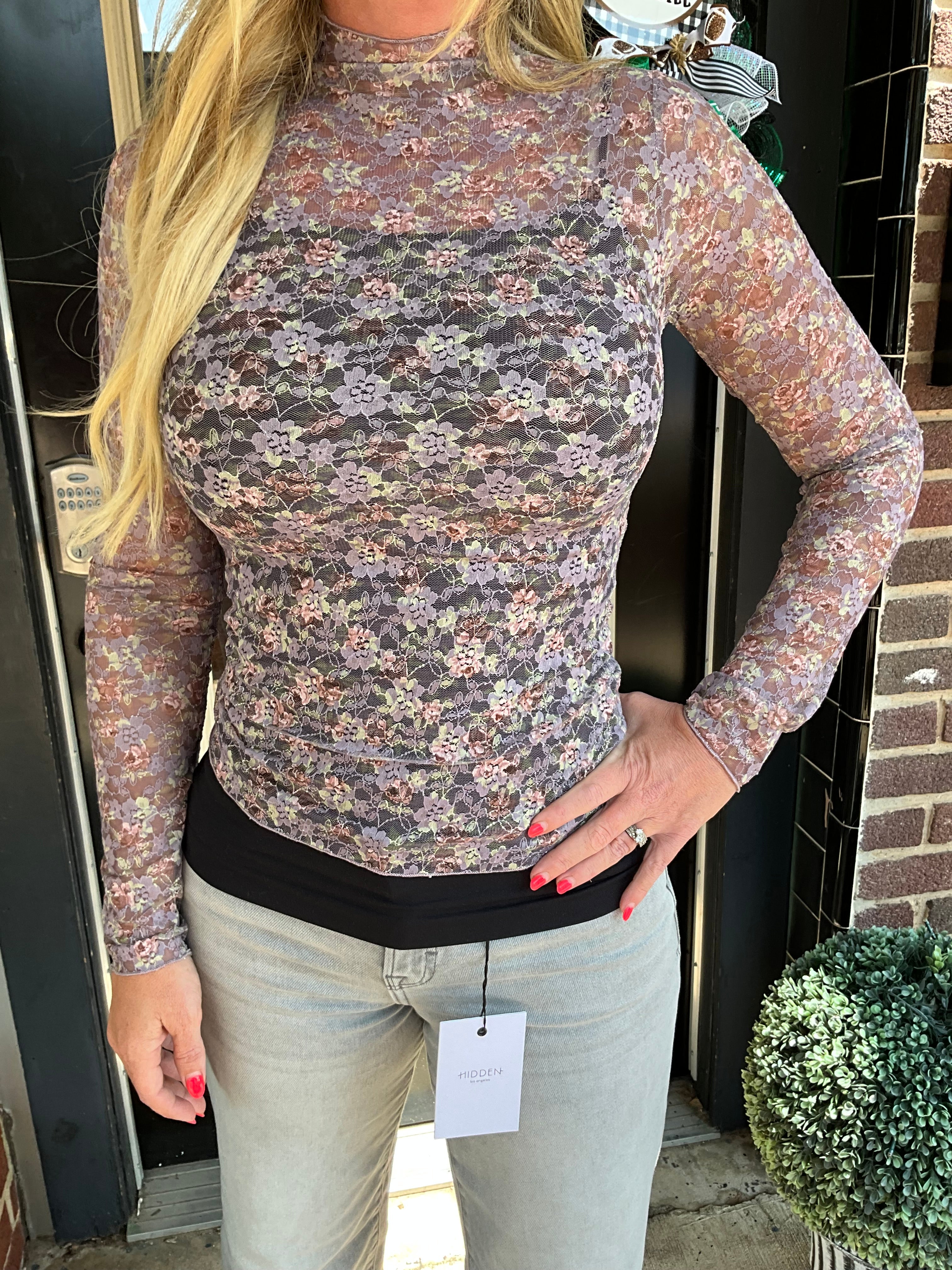 The Fleur mesh top