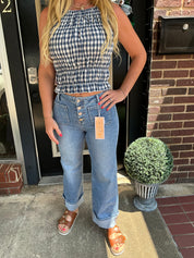 Hometown honey gingham TOP