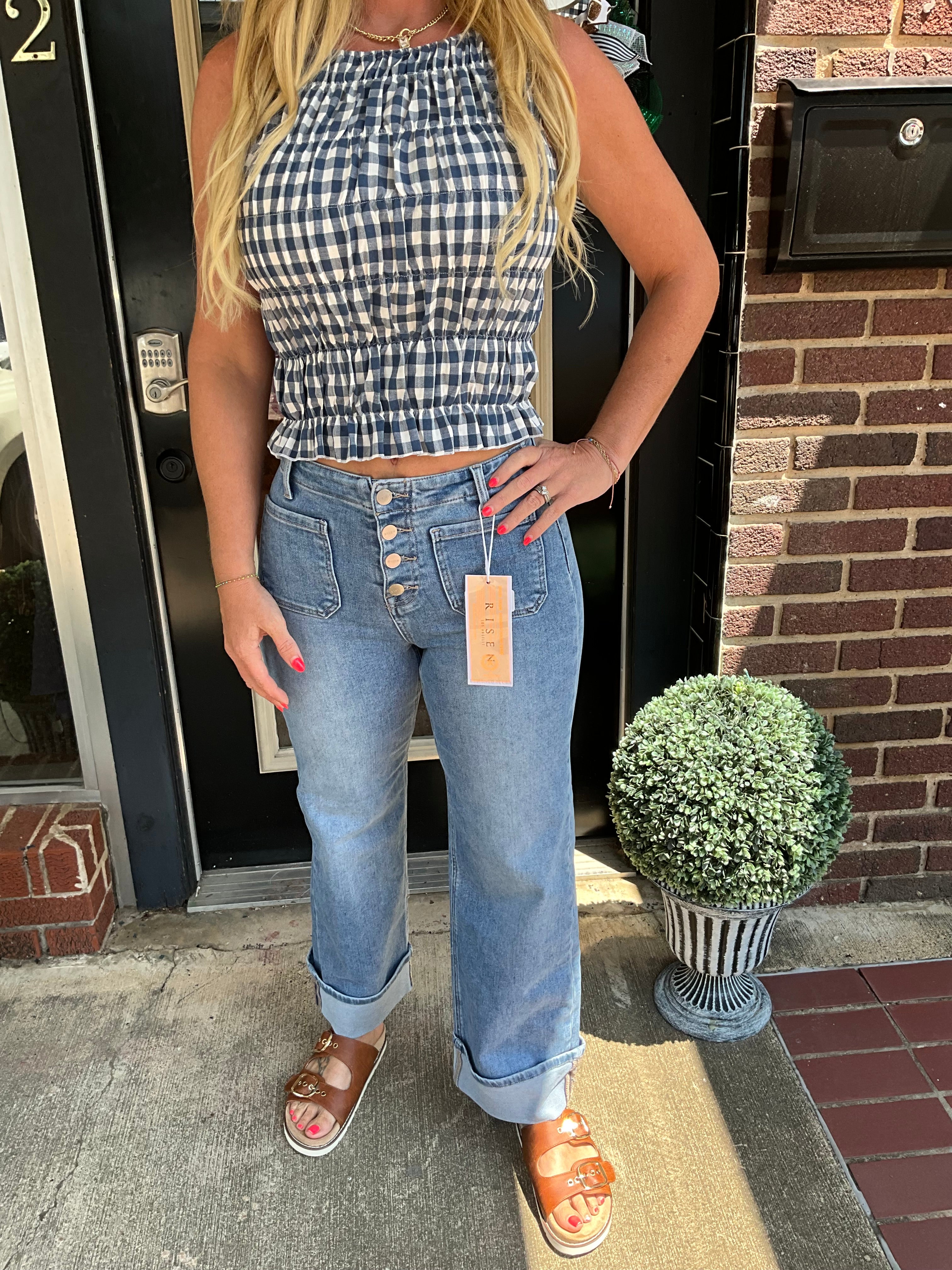 Hometown honey gingham TOP