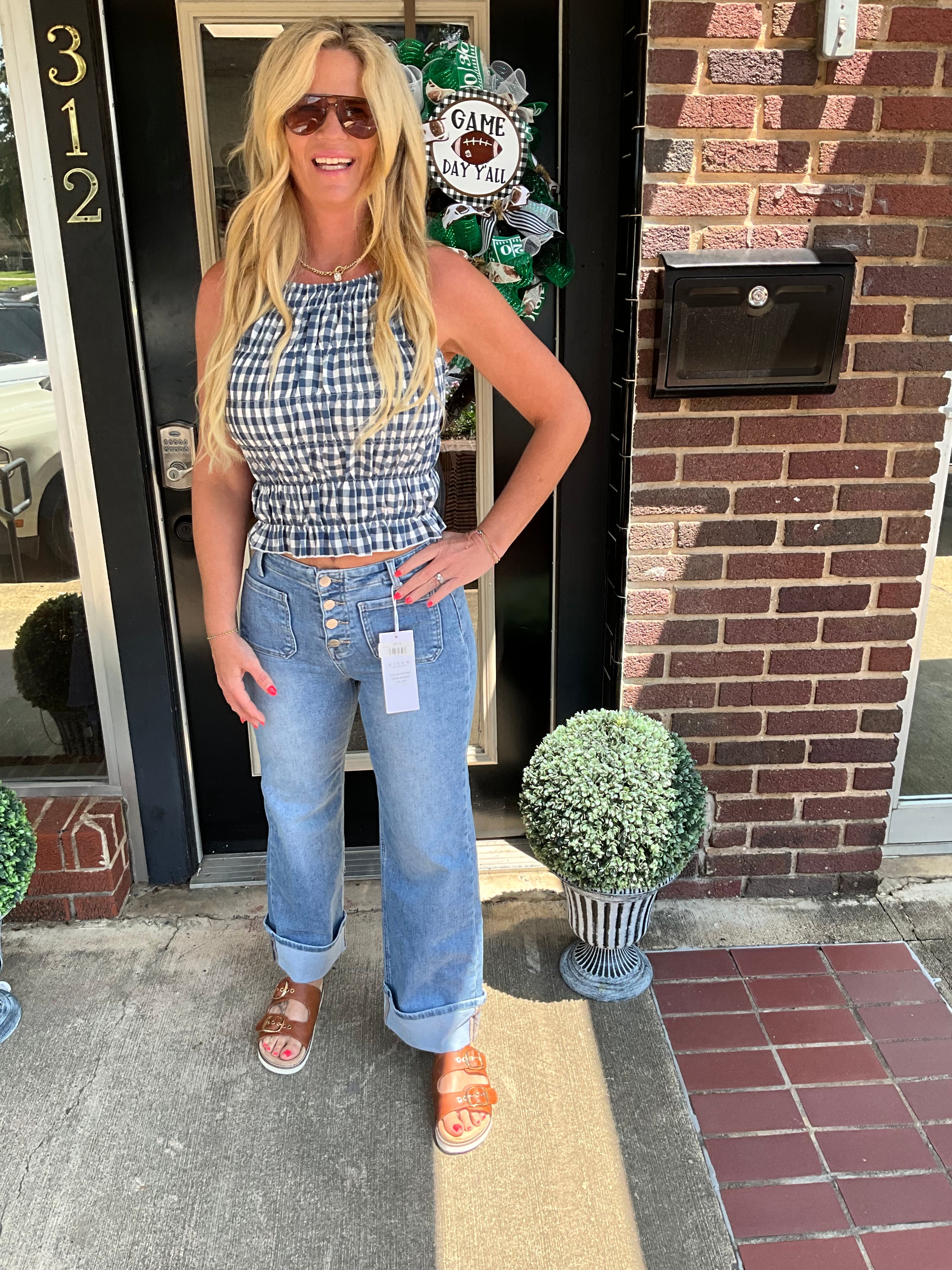 Hometown honey gingham TOP