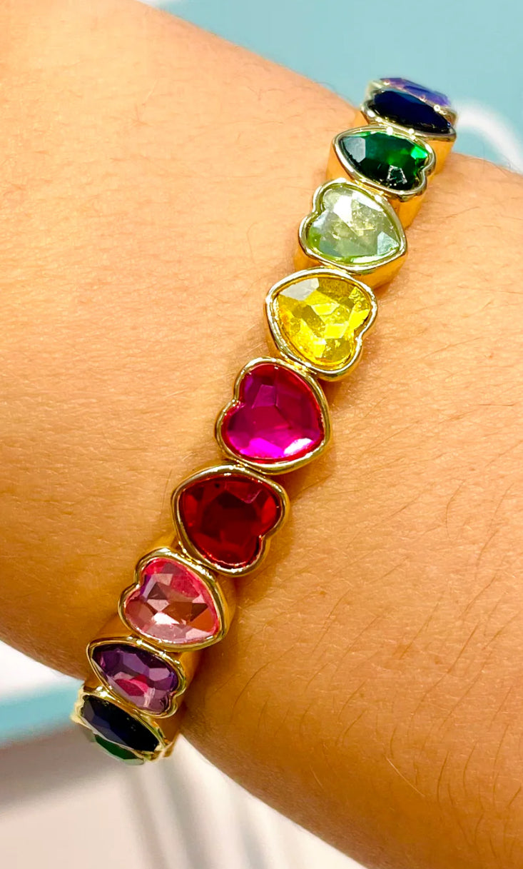Heart stretchy bracelet