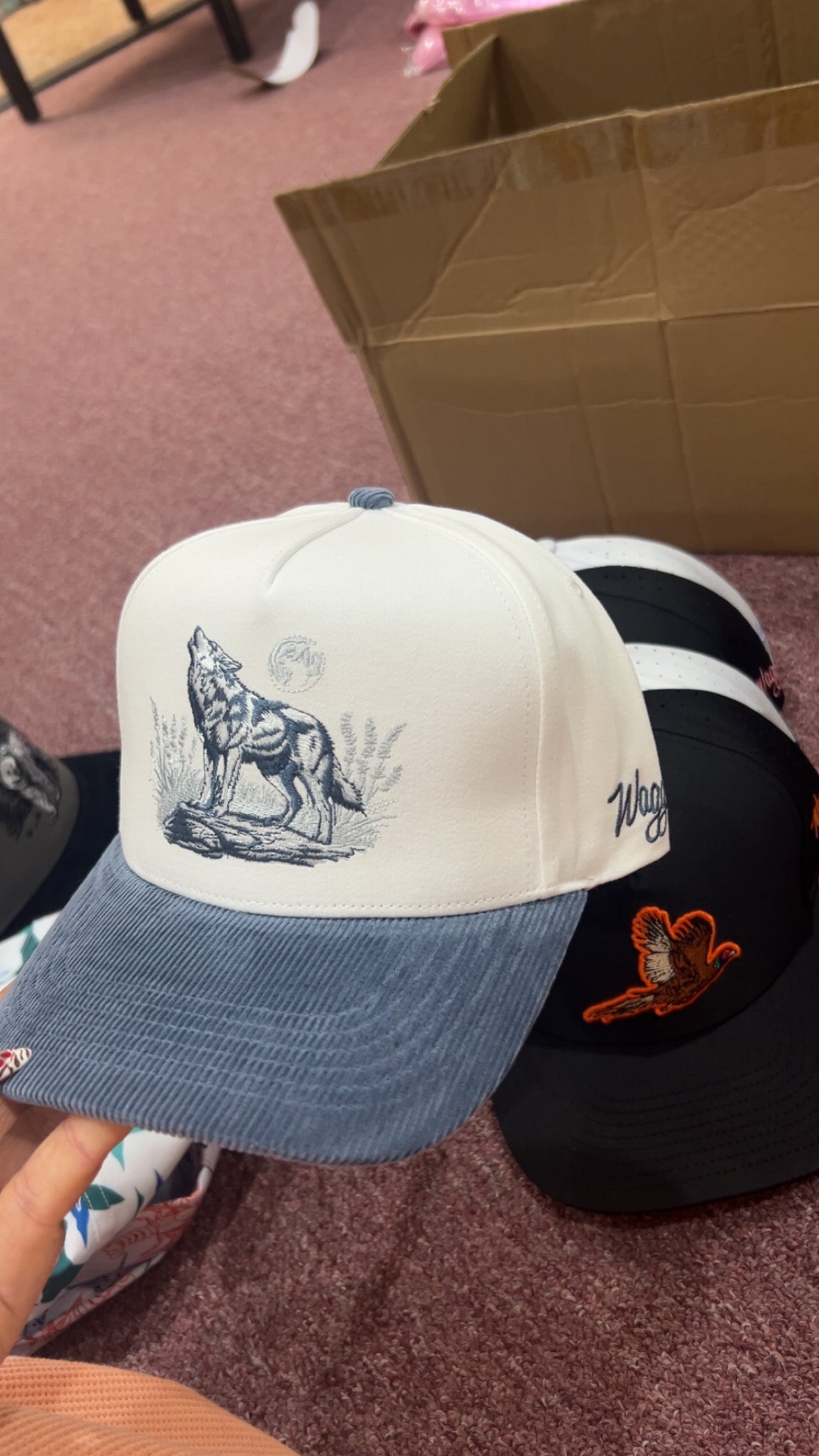 Corduroy wolf hat