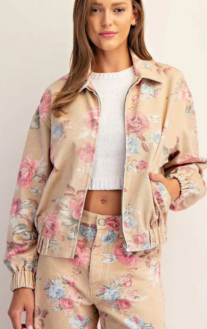 Blushing Prairie Floral Jacket