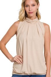 High neck flowy top