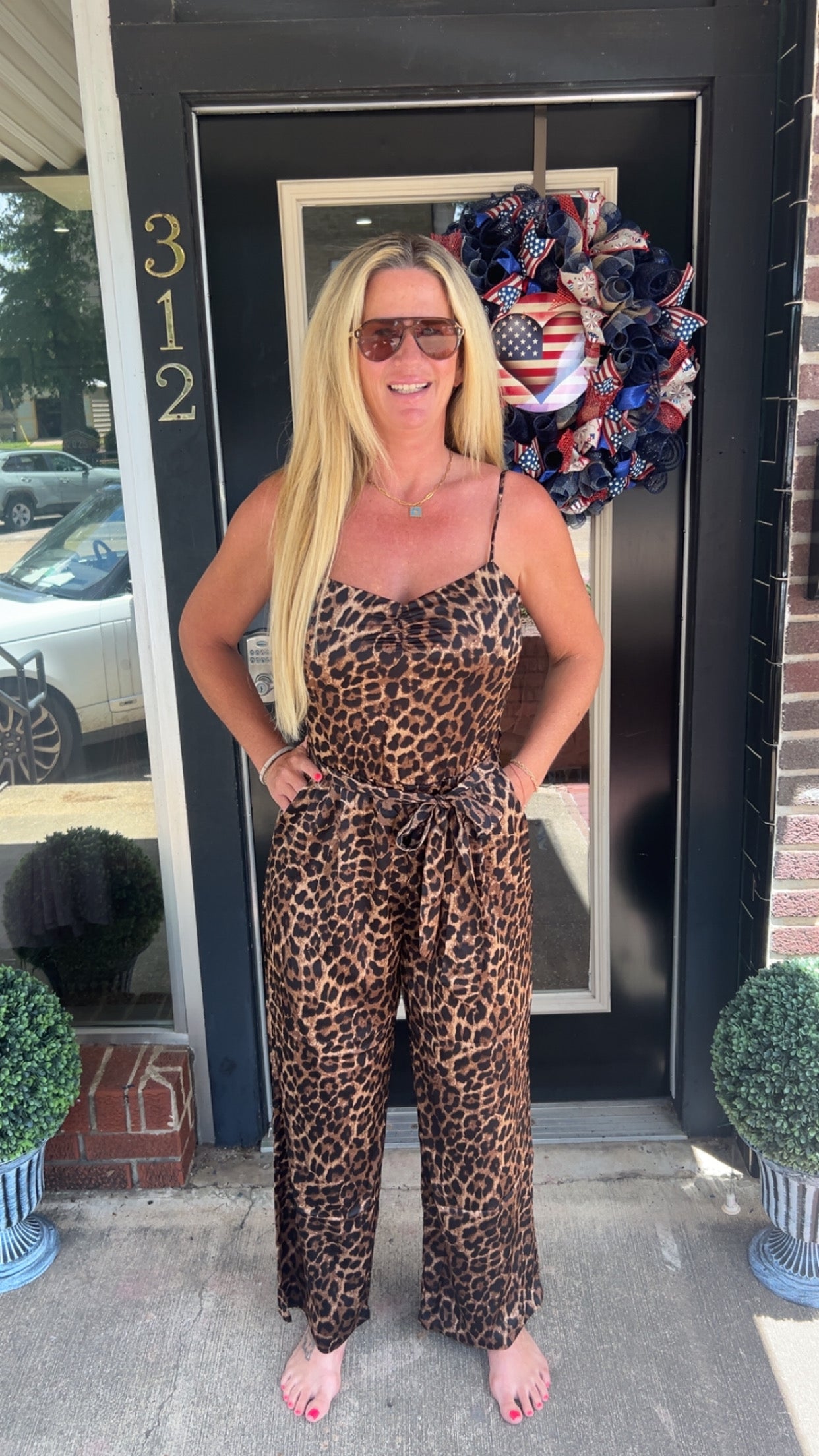 Satin wild luxe jumpsuit