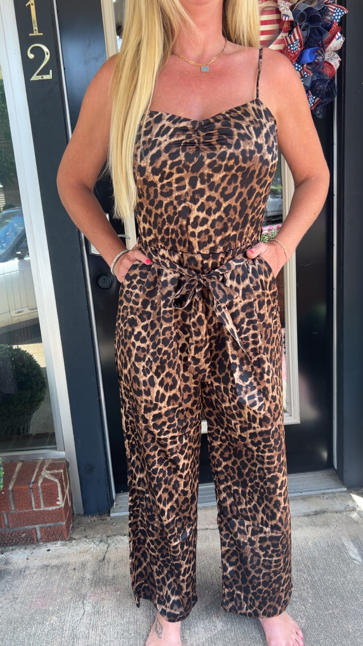Satin wild luxe jumpsuit