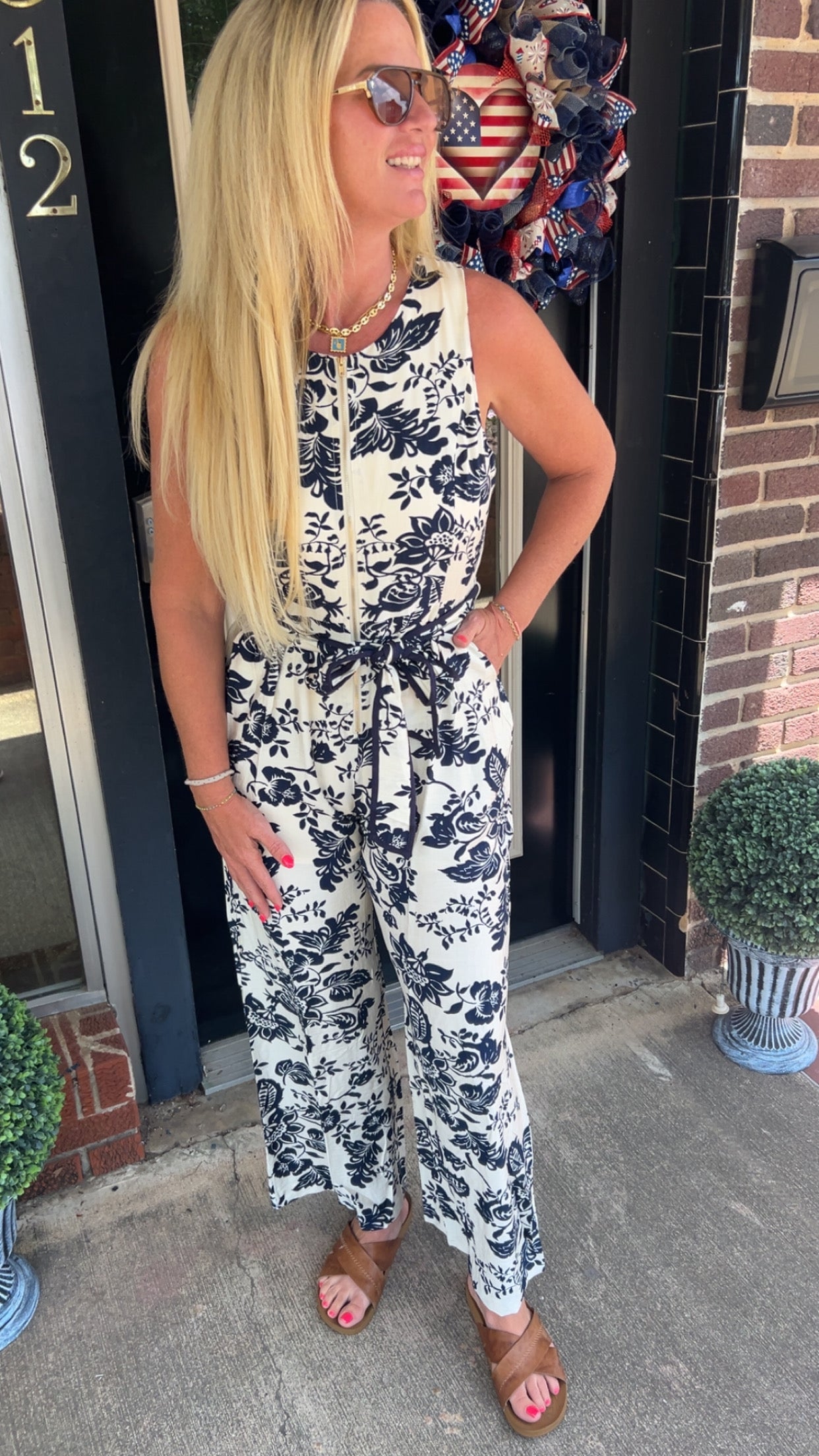 Botanical muse wide leg jumpsuit