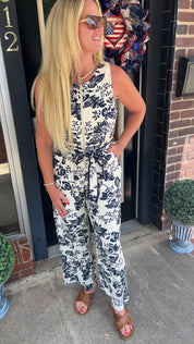 Botanical muse wide leg jumpsuit