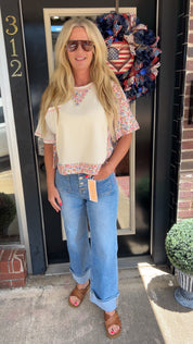 Flora stitches top