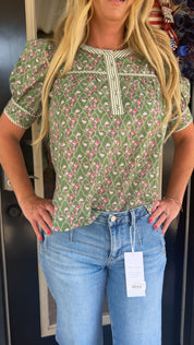 Emerald essence blouse