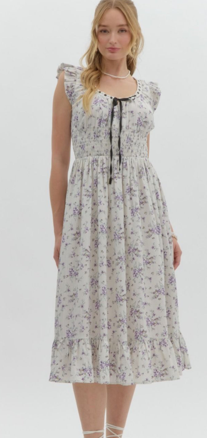 Lavender midi dress
