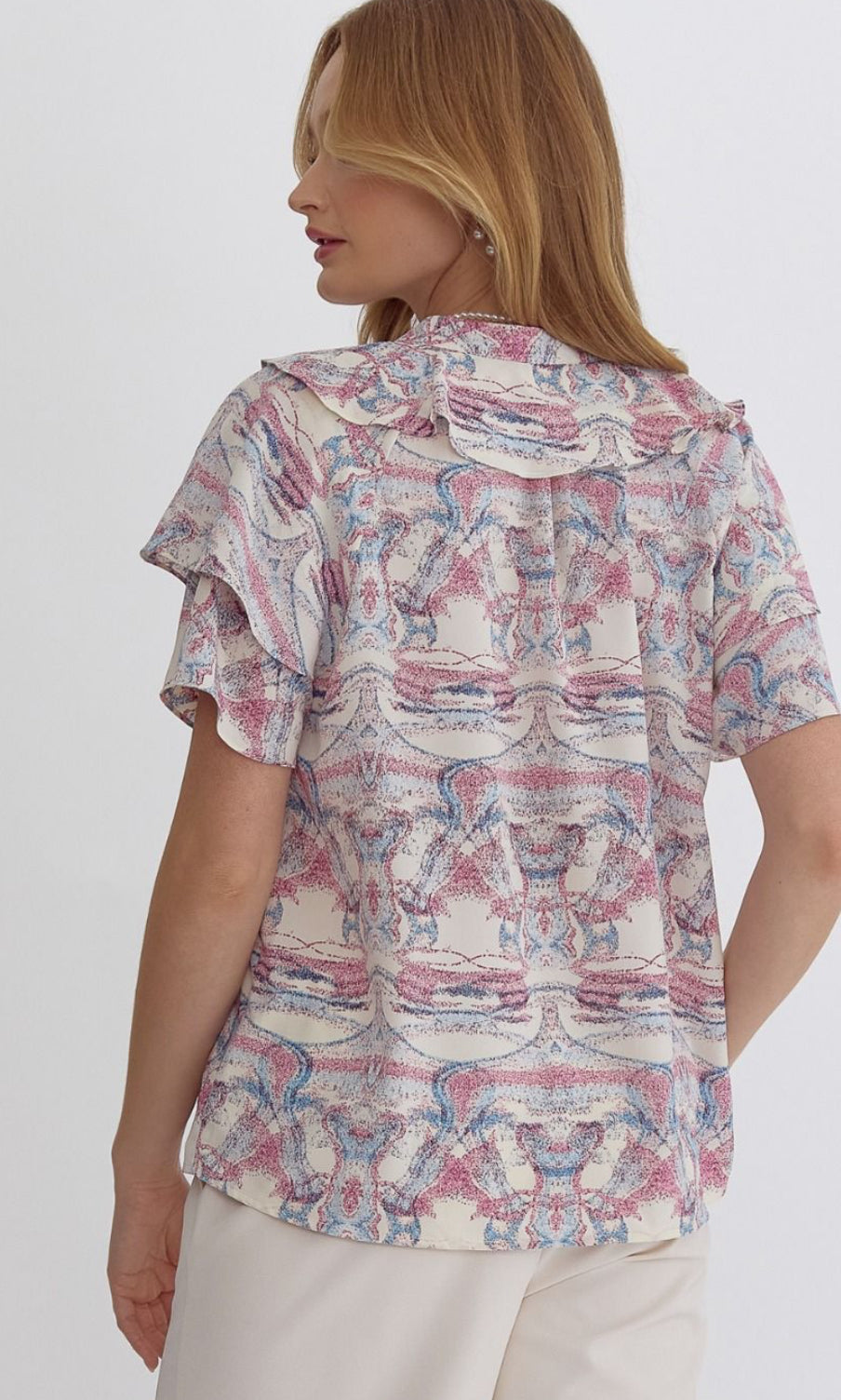 Watercolor whimsy blouse