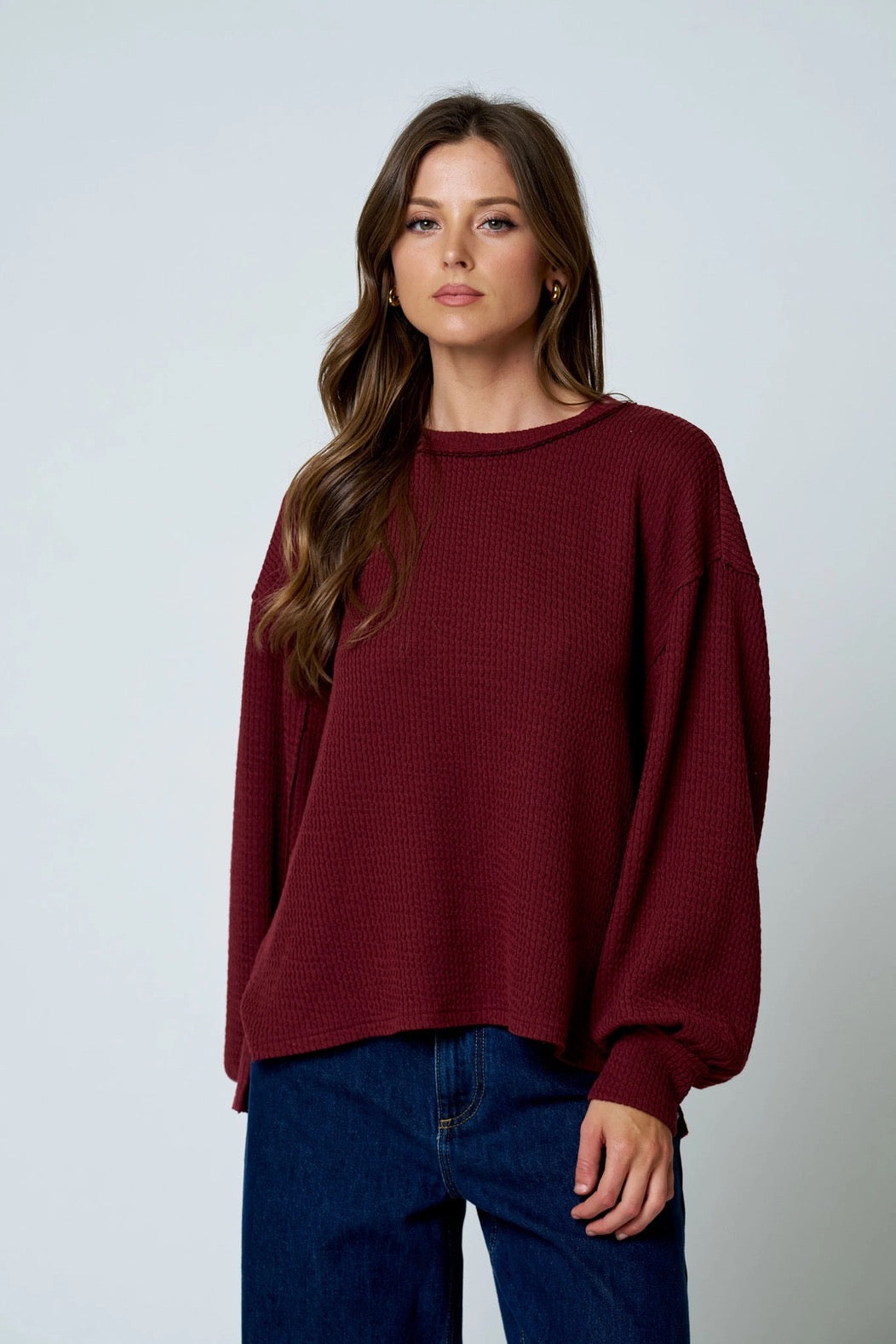 The Daily Favorite Textured Long Sleeve Top