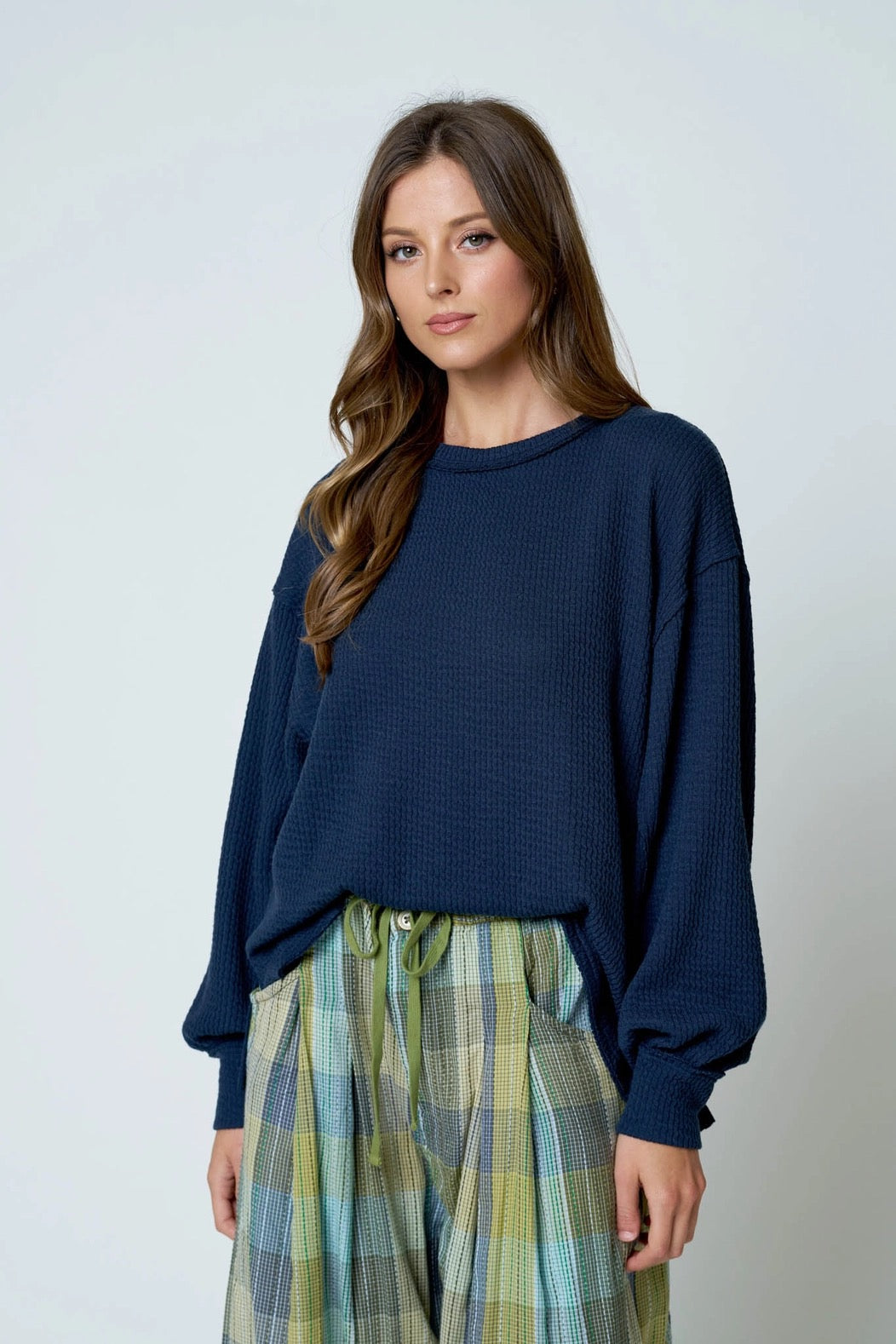 The Daily Favorite Textured Long Sleeve Top