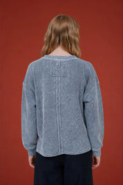 The Slow Morning Washed Ribbed Pocket Top