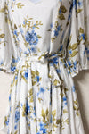 Ivory floral belted dress