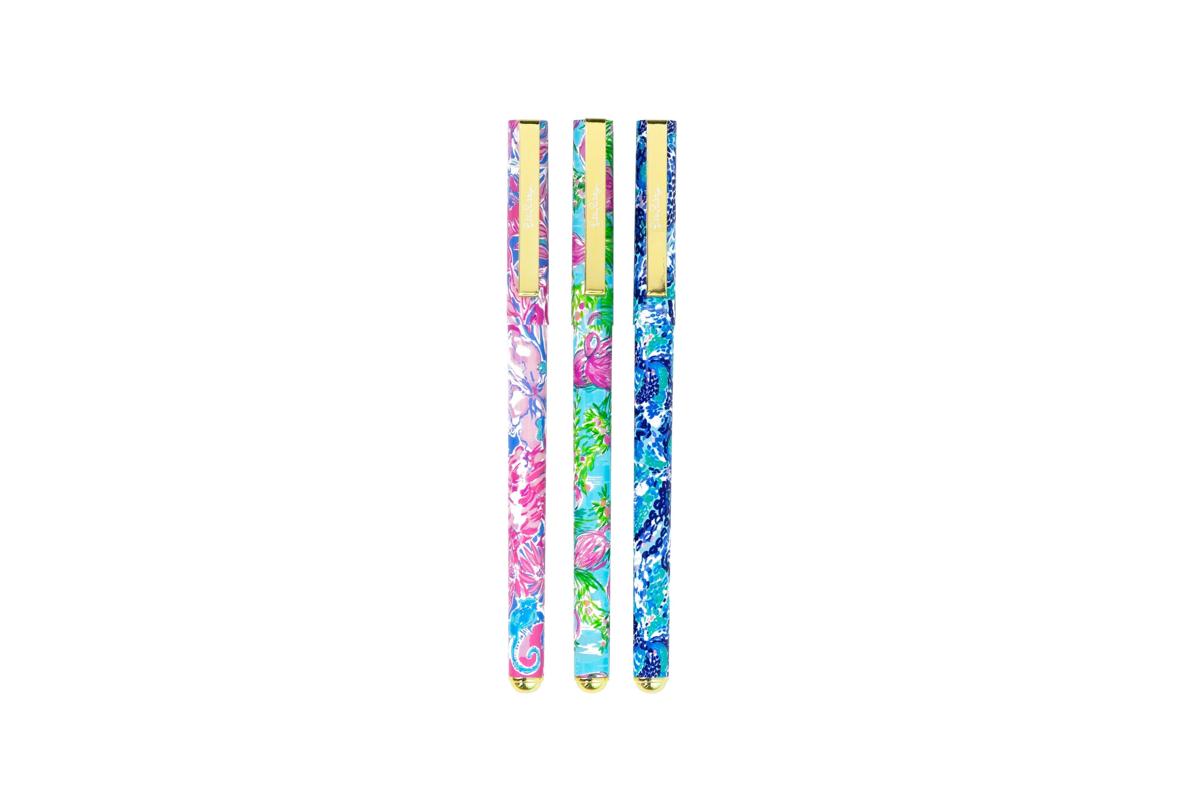 Pen Set Of 3 (Colored Ink), Viva La Lilly