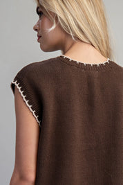 Gone Fishing Knit Sweater Vest