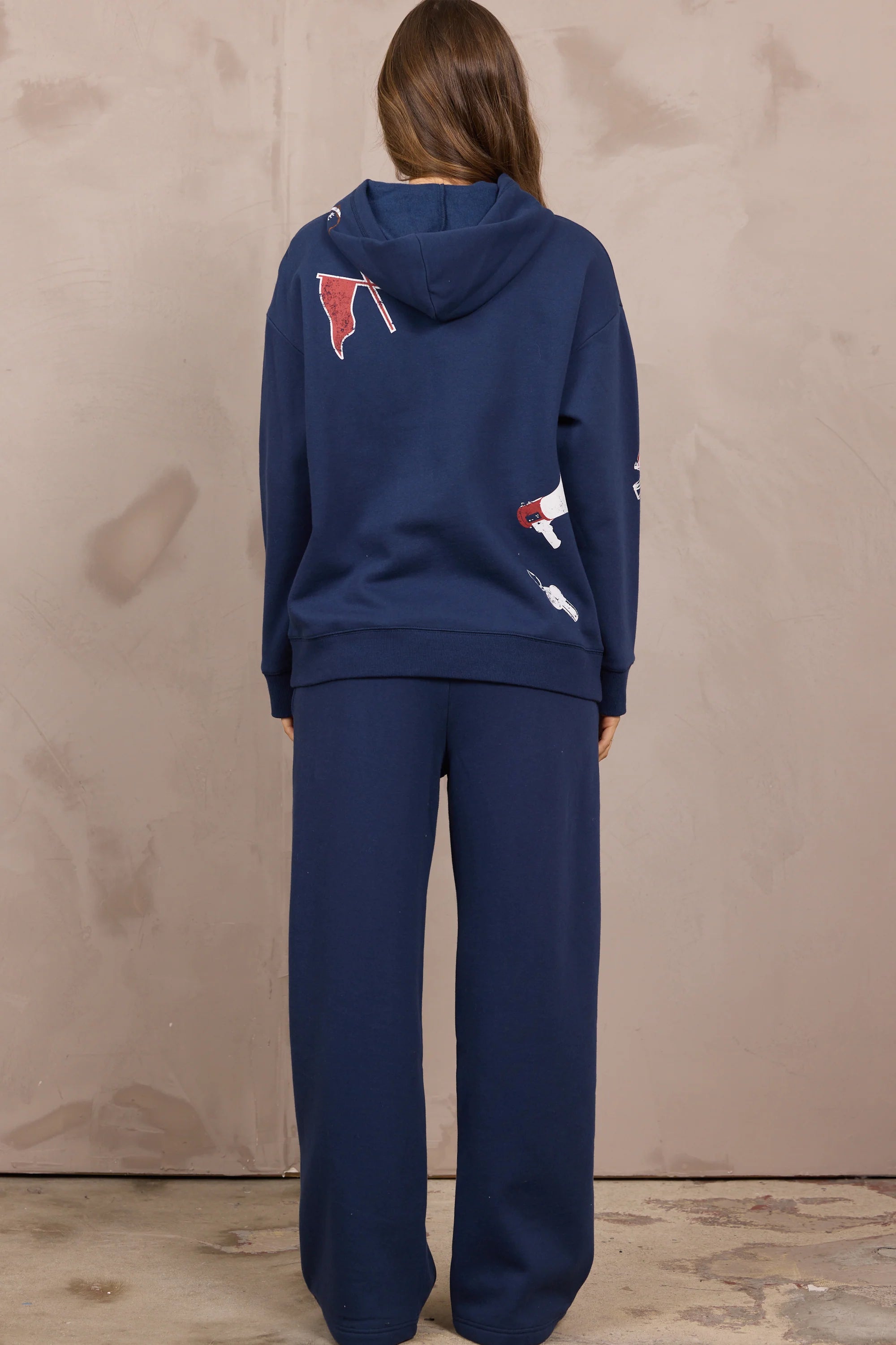 Vintage Havana Game Day Graphic Hoodie – Navy Football Sweatshirt