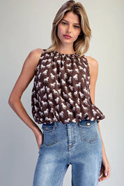 Wild Horse Bubble Hem Blouse